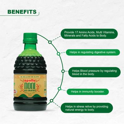 Apollo Noni Juice Concentrate - Aloevera 450 ml - Ayurvedic Juices