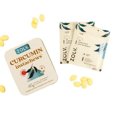 Zolv Curcumin Sugar Free Instachews Tablet - Peppermint 45's - Herbal Dietary Supplement