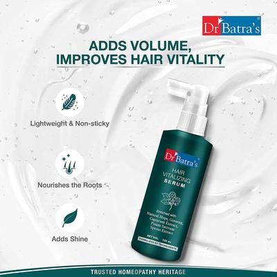 Dr Batra's Hair Fall Control Oil 200 ml + PRO+ Intense Volume Shampoo 200 ml + Hair Vitalizing Serum 125 ml - Hair Treatment