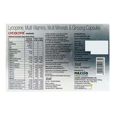 Lycolyfe Red Capsule 10'S - Supplements-Vam