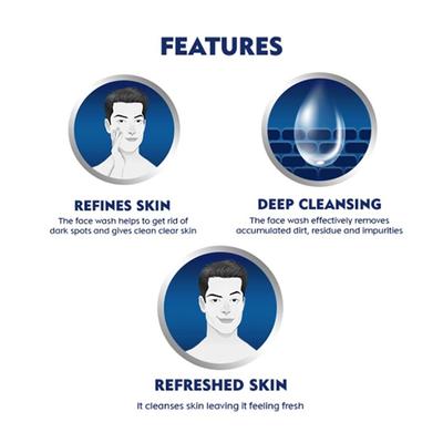 Nivea Men All-in-1 Charcoal 10X Vitamin C Effect Face Wash 100 gm - Face Wash & Cleansers