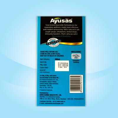 Sapat Ayusas Immunity Booster Syrup 200 ml - Cough Syrup