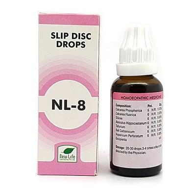 New Life NL-8 Slip Disc Drops 30 ml - Homeopathic Drops