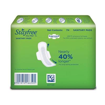 Stayfree Dry Max All Night Ultra Dry Wings (XL) 7's - Sanitary Napkins