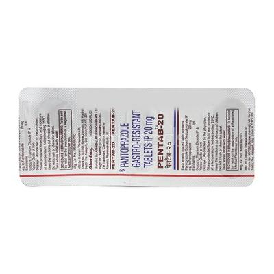 Pentab 20mg Tablet 10'S - Ulcer/Reflux/Flatulence-Aaa