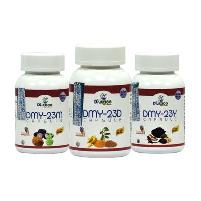 Dr. Axico Diabetes Manager Capsule Kit (DMY - 23M, DMY - 23D & DMY - 23Y) (Pack of 3 x 60's) 1's - Speciality Medicines