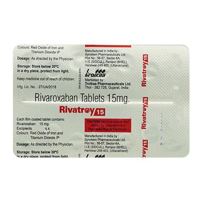 RIVATROY 15 Tablet 14's - Blood Clot-Ant