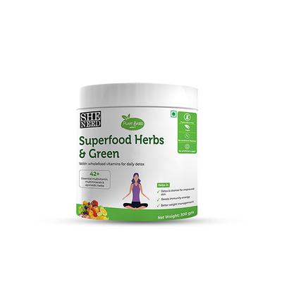 SheNeed Superfood Herbs & Green Powder 300 gm - Multi-Vitamins