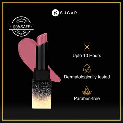 SUGAR Cosmetics Nothing Else Matter Longwear Lipstick - 24 Rose Call (Nude Rose) 3.5 gm - Lipsticks