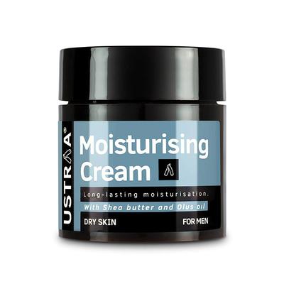 Ustraa Men's Moisturising Cream - Shea Butter & Olive Oil (Dry Skin) 100 gm - Face Moisturizers