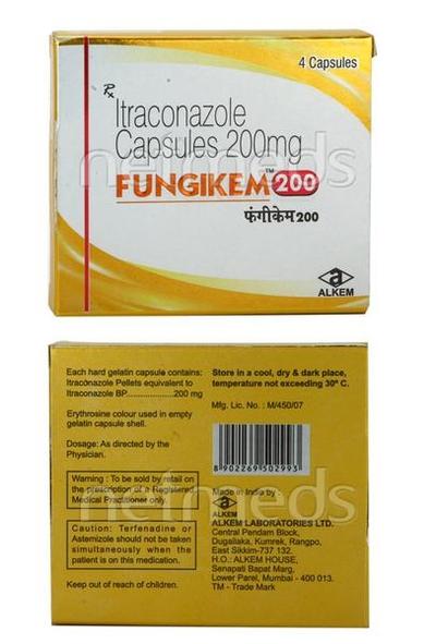Fungikem 200mg Capsule 4'S - Fungal Infections-Anf