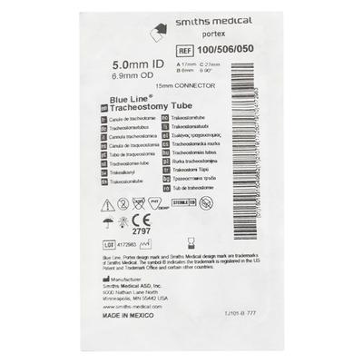 Portex Blue Line Tracheostomy Tube (100/506/050) 15mm 1's - Surgical Instruments
