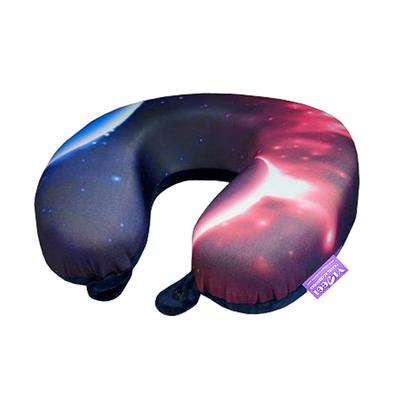 VIAGGI U Shape Memory Foam Printed Travel Neck Pillow - Sky Blue - Others Ortho Supports