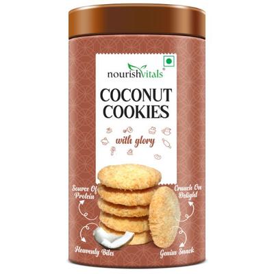 NourishVitals Cocount Cookies 120 gm - Nutritional Bars