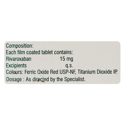 RIXANT 15 Tablet 10's - Blood Clot-Ant