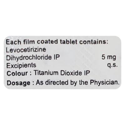 Levozet 5mg Tablet 10'S - Allergies-Ant