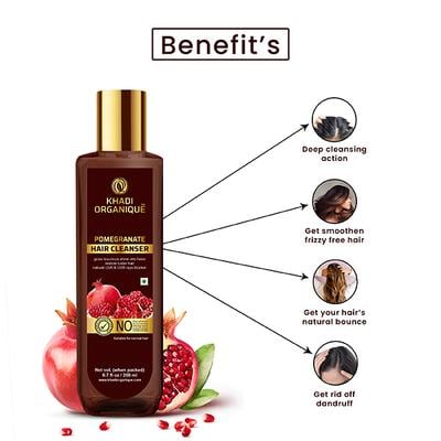 Khadi Organique Hair Cleanser - Pomegranate 200 ml - Personal Care (Ayush)