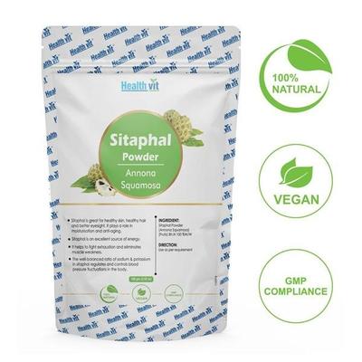 Healthvit Natural Sitaphal (Annona Squamosa) Powder 100 gm - Herbal Dietary Supplement