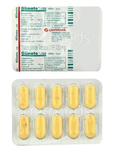 Glinate 120mg Tablet 10'S - Diabetes-Ant