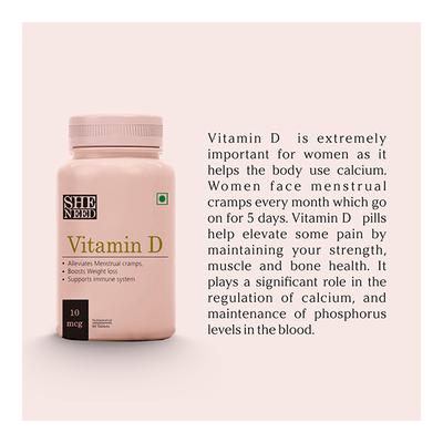 She Need Why Not 'Vitamin-D3' Tablet 60's - Multi-Vitamins