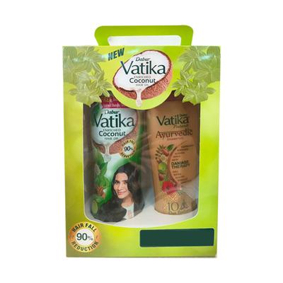 Dabur Vatika Coconut Hair Oil 450 ml (Free Vatika Naturals Ayurvedic Shampoo 180 ml) - Hair Oils