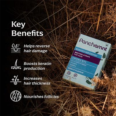 Panchamrit Melting Strips For Hair - Mango Flavour 30's - General Health