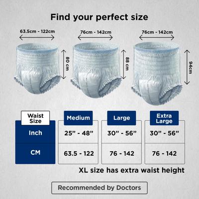Friends Adult Diaper Pants-Premium (XL-XXL) 10's - Adult Diapers & Pads