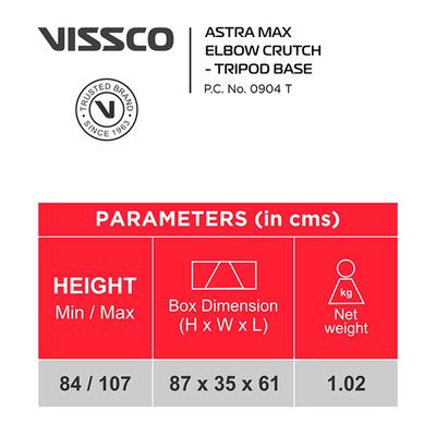 Vissco Astra Max Elbow Crutches - Tripod Base - Wheelchairs & Walking Sticks