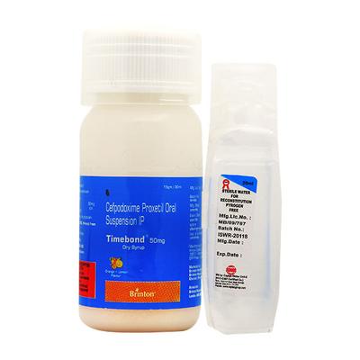 TIMEBOND 50 ORANGE + LEMON FLAVOUR Dry Syrup 30ml - Bacterial Infections-Cep