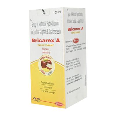 Bricarex A Sugar Free Apple Flavour Expectorant 100ml - Cough And Cold-Cou