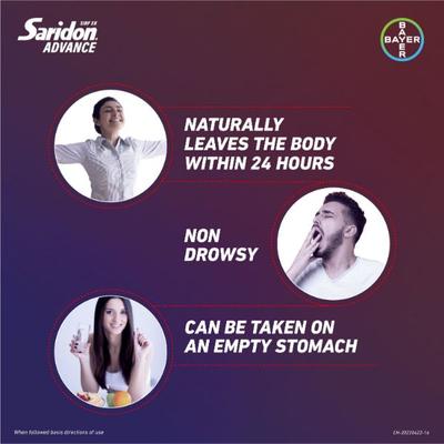Saridon Advance Tablets for 5 in 1 Pain Relief 10's - Pain Relief Supplement