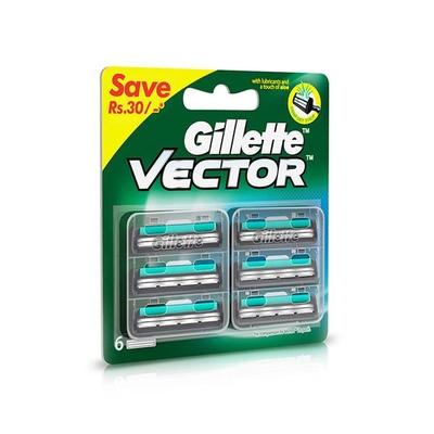 Gillette Vector Cartridges 6's - Razors & Cartridges