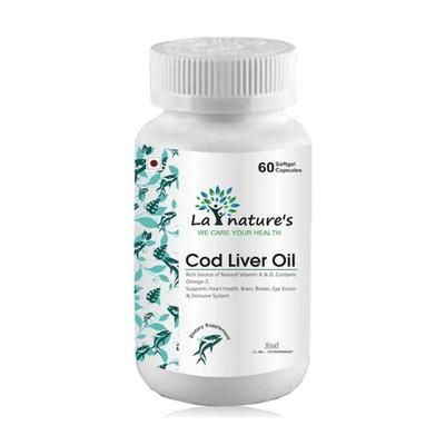 La nature's Cod Liver Oil 300 mg Softgel capsules 60's - Omega Fish Oil Fatty Acids