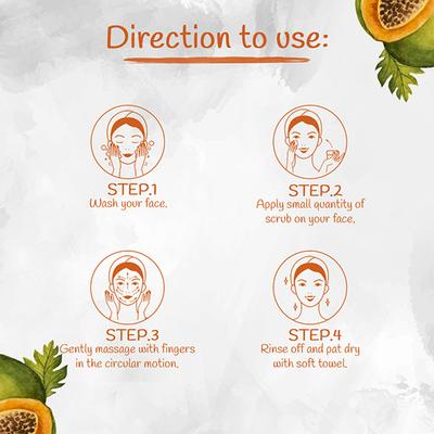 Nutriment Papaya Scrub All Skin Type 250 gm - Scrubs & Exfoliants