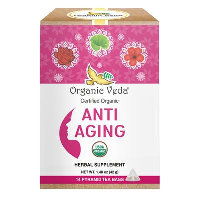 Organic Veda Anti Aging Pyramid Tea Bags 14's - Teas