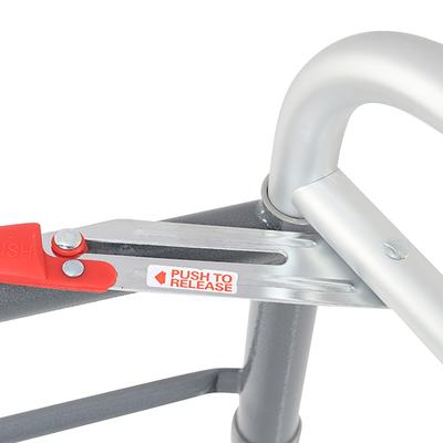 Entros Button Folding Walker - Silver (SC4001) - Wheelchairs & Walking Sticks