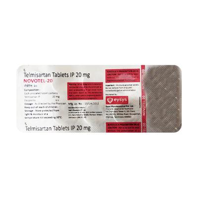 NOVOTEL 20mg Tablet 10's - Hypertension-Ang