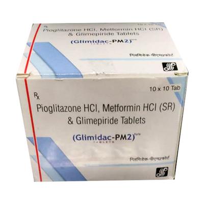 GLIMIDAC PM2 FORTE Tablet 10's - Diabetes-Ant