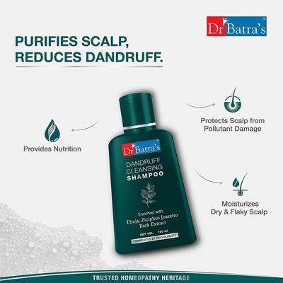 Dr Batra's Dandruff Cleansing Shampoo 100 ml + Herbal Hair Color Cream - Brown 120 gm + Conditioner 100 ml - Hair Treatment