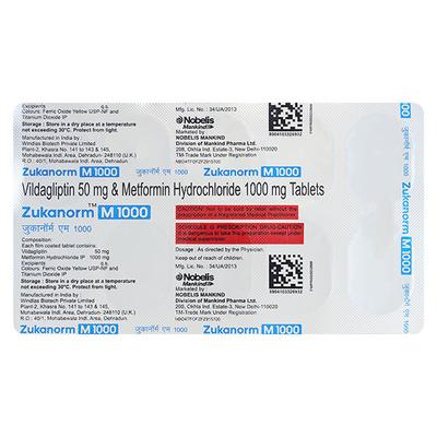 ZUKANORM M 1000 Tablet 10's - Diabetes-Ant