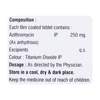 AZIBLUE 250 Tablet 6's - Bacterial Infections-Mac