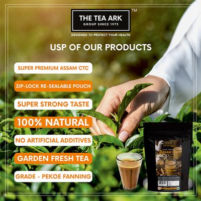 The Tea Ark Assam CTC Premium Black Tea Powder 1 kg - Green/Herbal Teas