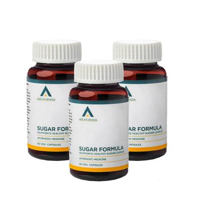 Age Ayurveda Sugar Formula Veg. Capsule (Pack of 3 x 60's) - Diabetes Care (Ayush)