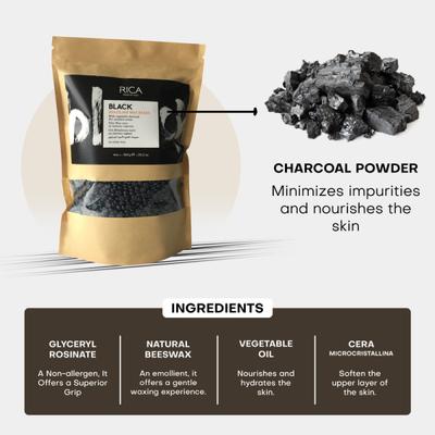 Rica Brazilian Wax Beads - Black 800 gm - Shaving & Hair Removal