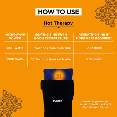 TruHabit Hot & Cold Therapy Multiwrap - Abdomen/Neck/Arm/Elbow Supports