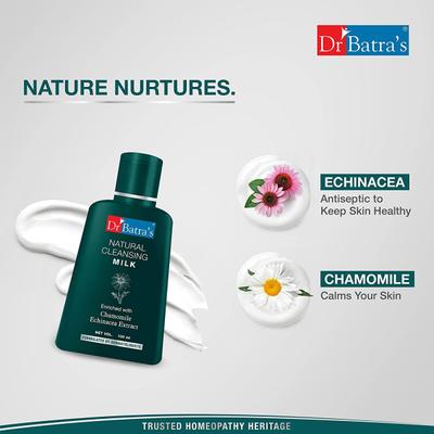 Dr Batra's Natural Cleansing Milk - Echinacea & Chamomile 100 ml - Lotions & Creams