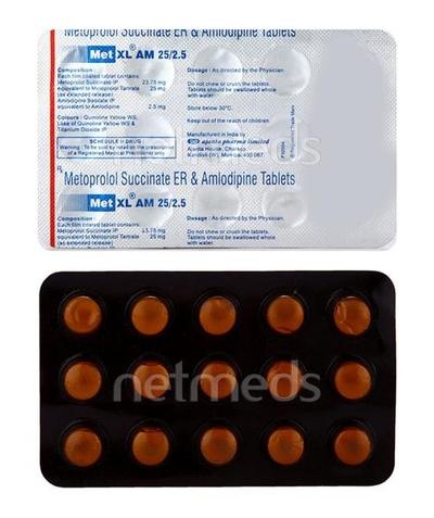 MET XL AM 25/2.5mg Tablet 15'S - Hypertension-Bet