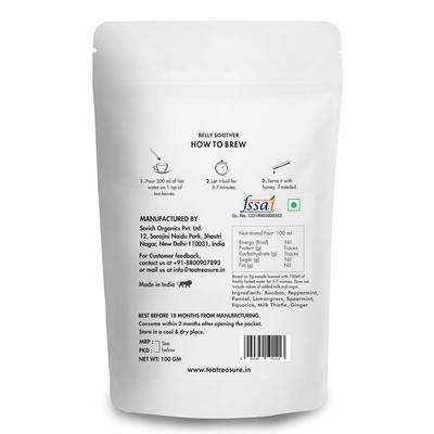 Tea Treasure Wellness Tea Leaves - Belly Soother 50 gm (Pouch) - Teas