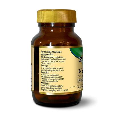 Zandu Karela Ayurvedic Veg Capsules 60's - Speciality Medicines