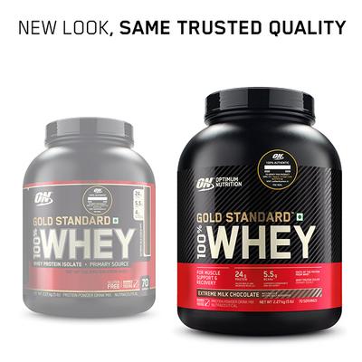 Optimum Nutrition (ON) 100% Whey Gold Standard Powder - Extreme Milk Chocolate 5 lb - Whey Proteins